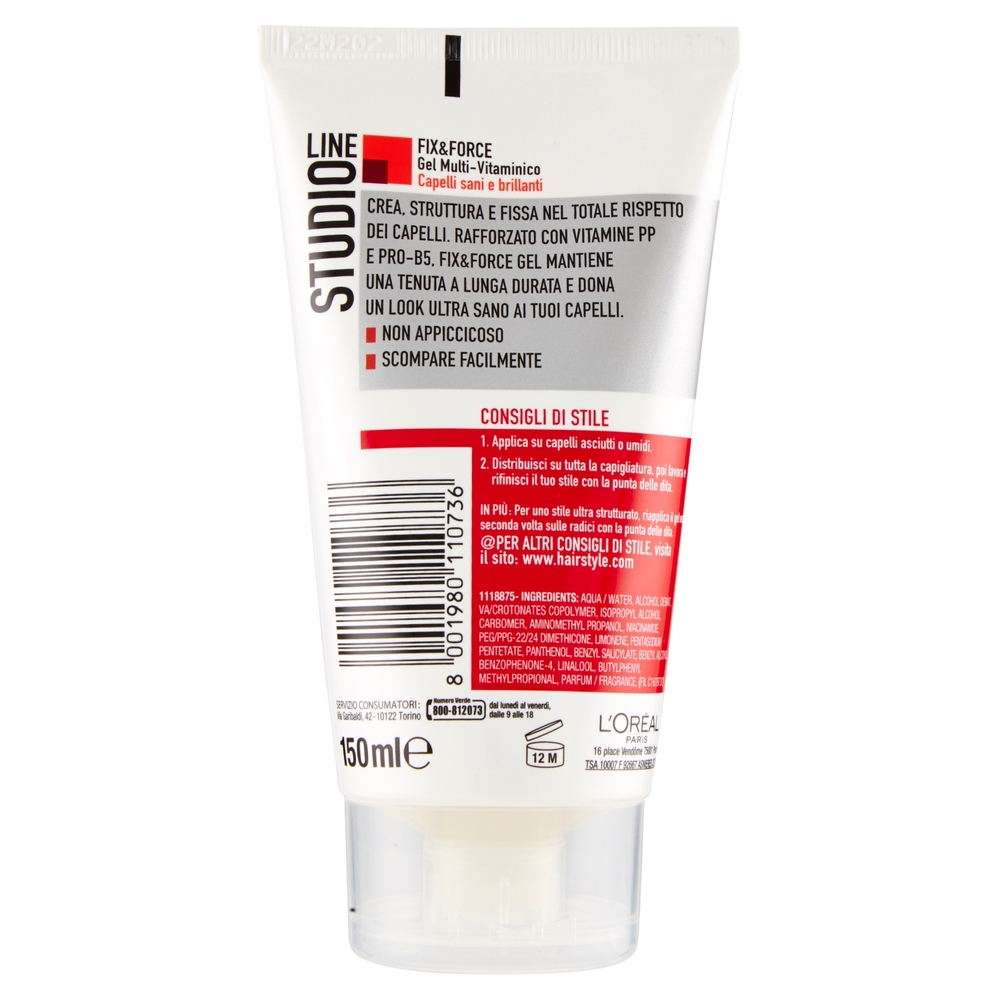 L'Oréal Paris Studio Line Fix&Force 8 Gel multi-vitaminico 150 ml